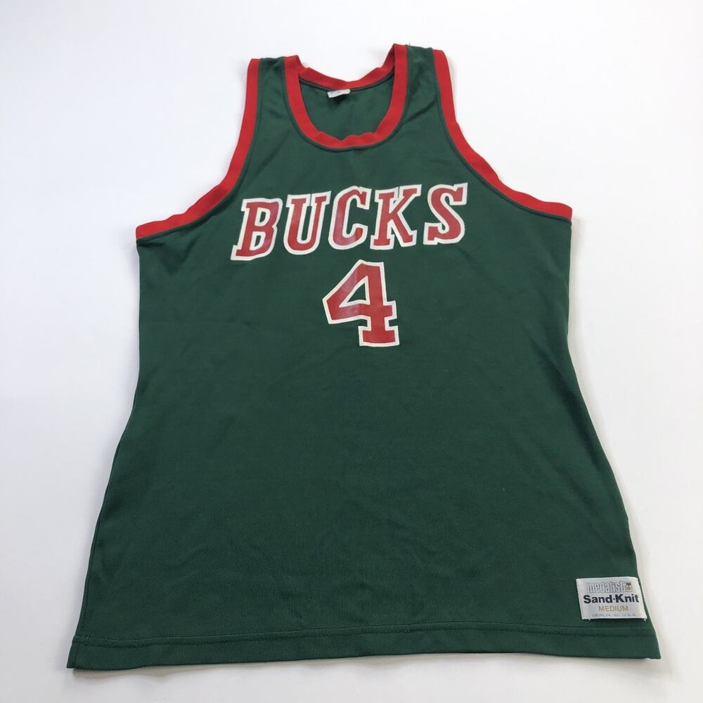 Sidney Moncrief Milwaukee Bucks Jersey Sand Knit Men’s Size Medium Vintage